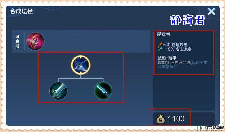 王者荣耀中穿云弓的属性分析及适合英雄深度解读